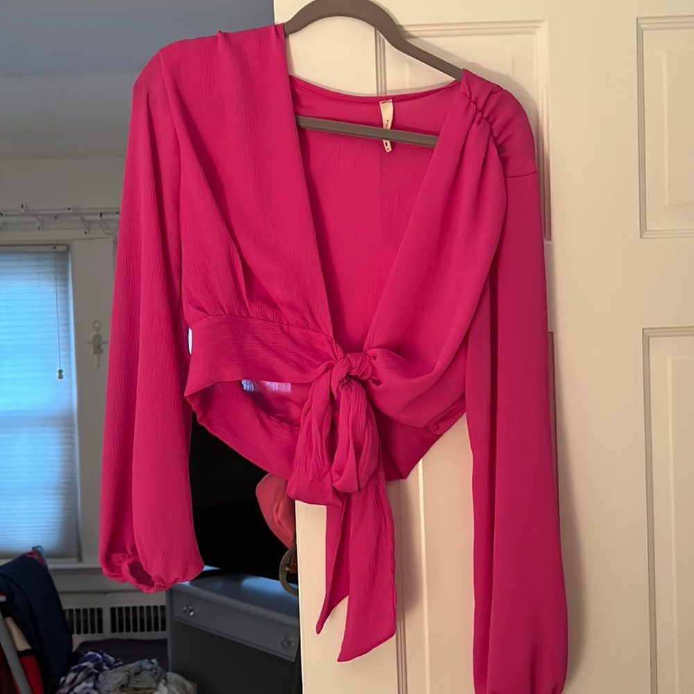 Hot pink going out top